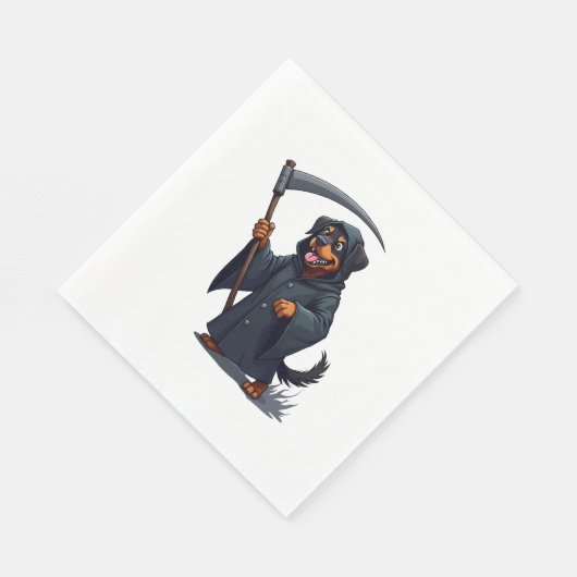 Serviette En Papier Grimper Reaper Rottweiler Chien (Coin)