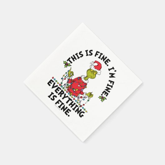 Serviette En Papier Grinch | Everything is Fine (Coin)