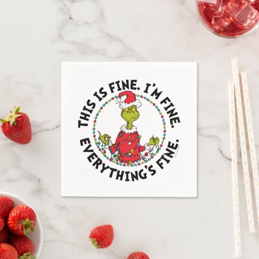 Serviette En Papier Grinch | Everything's Fine (En situation)
