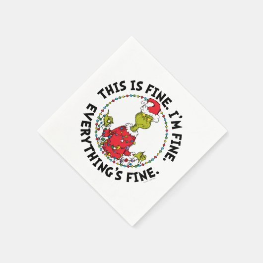 Serviette En Papier Grinch | Everything's Fine (Coin)