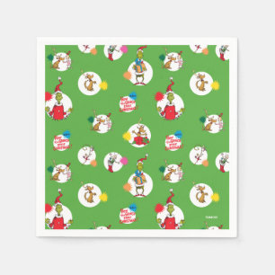 Serviette En Papier Grinch Motif de points de Noël