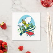 Serviette En Papier Grinch Snowboard (En situation)