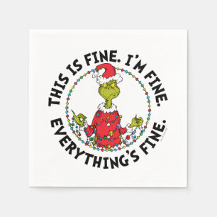 Serviette En Papier Grinch Tout va bien