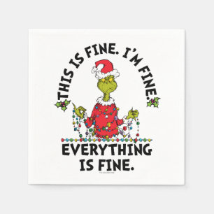 Serviette En Papier Grinch Tout va bien