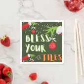 Serviette En Papier GRINCHY Mahjong Bénissez vos carreaux Napkins (En situation)