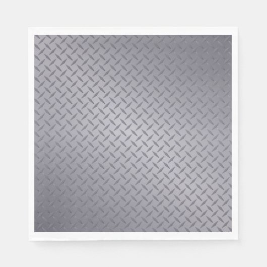 Serviette En Papier Gris Acier Tôle Diamantée (Devant)