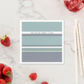 Serviette En Papier Gris blanc et bleu (En situation)
