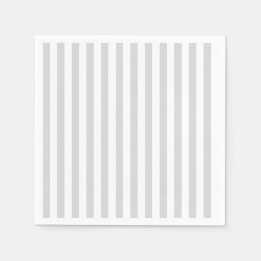 Serviette En Papier Gris clair et blanc (Devant)