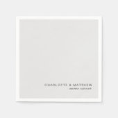 Serviette En Papier gris clair moderne (Devant)