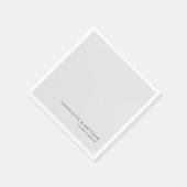 Serviette En Papier gris clair moderne (Coin)