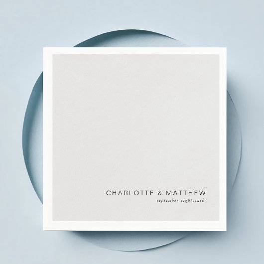 Serviette En Papier gris clair moderne