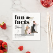 Serviette En Papier Gris cool diplômé fun faits graduation 2 photos (En situation)