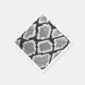 Serviette En Papier Gris de serpent et gris clair (Coin)