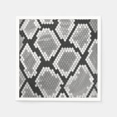 Serviette En Papier Gris de serpent et gris clair (Devant)