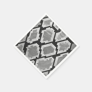 Serviette En Papier Gris de serpent et gris clair