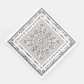 Serviette En Papier Gris dentée céramique (Coin)