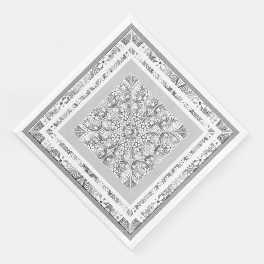 Serviette En Papier Gris dentée céramique (Coin)