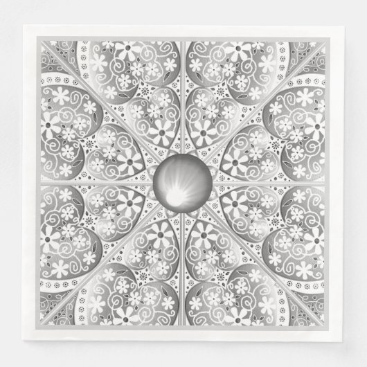 Serviette En Papier Gris dentée céramique (Devant)