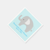 Serviette En Papier Gris Eléphant Personnalisé Partie Napkin (Bleu) (Coin)