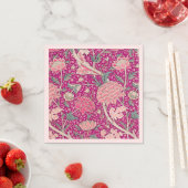 Serviette En Papier Gris en rose (En situation)