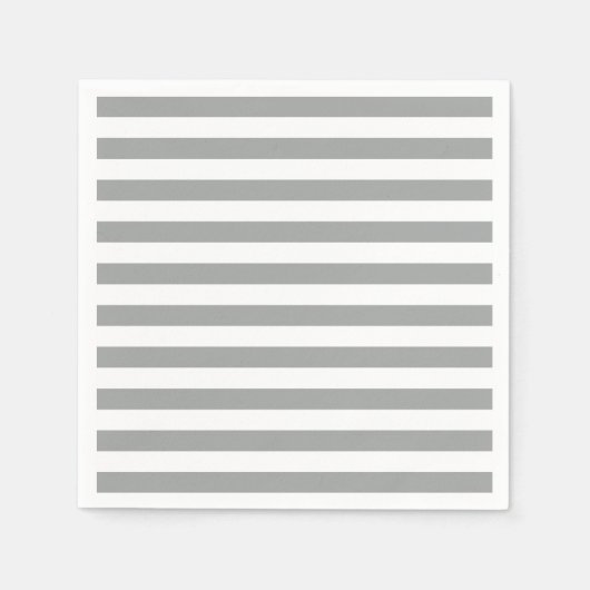 Serviette En Papier Gris et blanc (Devant)