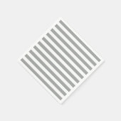 Serviette En Papier Gris et blanc (Coin)