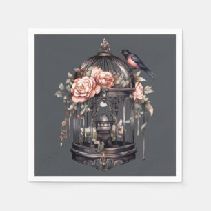 Serviette En Papier Gris foncé gothique Noir rose Voisinage Douche