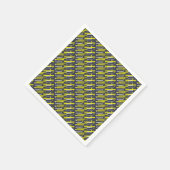 Serviette En Papier Gris Jaune Blocs Art Abstrait (Coin)