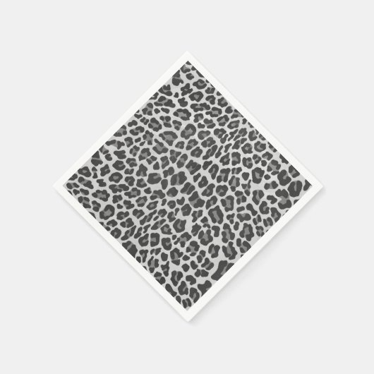 Serviette En Papier Gris léopard et gris clair (Coin)