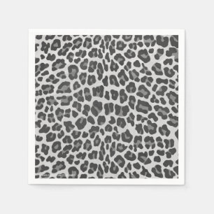 Serviette En Papier Gris léopard et gris clair