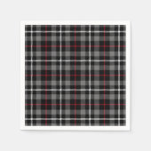 Serviette En Papier Gris Plaid Pour Papier de Noël Napkin (Devant)