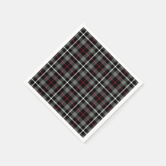 Serviette En Papier Gris Plaid Pour Papier de Noël Napkin (Coin)