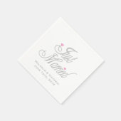 Serviette En Papier Gris Texte Marié Papier Personnalisé serviettes (Coin)