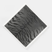 Serviette En Papier Gris Tigre Peau Imprimer (Coin)
