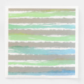 Serviette En Papier Gris Vert Bleu Blanc Aquarelle Gris (Devant)