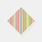 Serviette En Papier Gris vert gris orange rose (Coin)