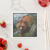 Serviette En Papier Grizzly Bear (En situation)
