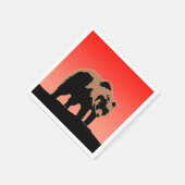 Serviette En Papier Grizzly Bear au coucher du soleil - Art original d (Coin)