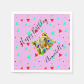 Serviette En Papier Grizzly Bear Rose (Devant)