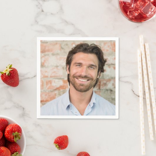 Serviette En Papier Groom Face Photo Bachelorette Partie Napkins (En situation)