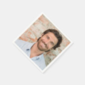 Serviette En Papier Groom Face Photo Bachelorette Partie Napkins (Coin)