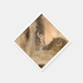 Serviette En Papier Grooming baboons (Coin)