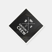 Serviette En Papier Groom's Crew Groomsmen Bachelor Party (Coin)