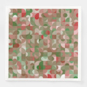 Serviette En Papier Groovy Boho Mod Retro Geometric (Devant)