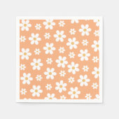 Serviette En Papier Groovy Retro Daisy abricot (Devant)