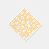 Serviette En Papier Groovy Retro Marguerite jaune (Coin)