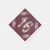 Serviette En Papier Gros 16e anniversaire fille Flower Photo Collage (Coin)