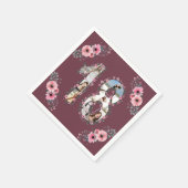 Serviette En Papier Gros 18e anniversaire fille Flower Photo Collage (Coin)