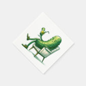 Serviette En Papier Gros Dill Pickle avec un Cocktail (Coin)