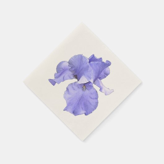 Serviette En Papier Gros Iris Violet (Coin)